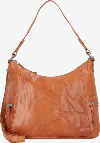 Spikes & Sparrow Shoulder Bag in Brown: front