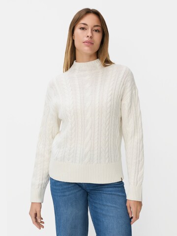 CAMEL ACTIVE Strickpullover in lockerer Passform in Weiß: Vorderseite