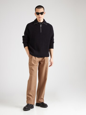 JACK & JONES Свободный крой Брюки-чинос в Коричневый