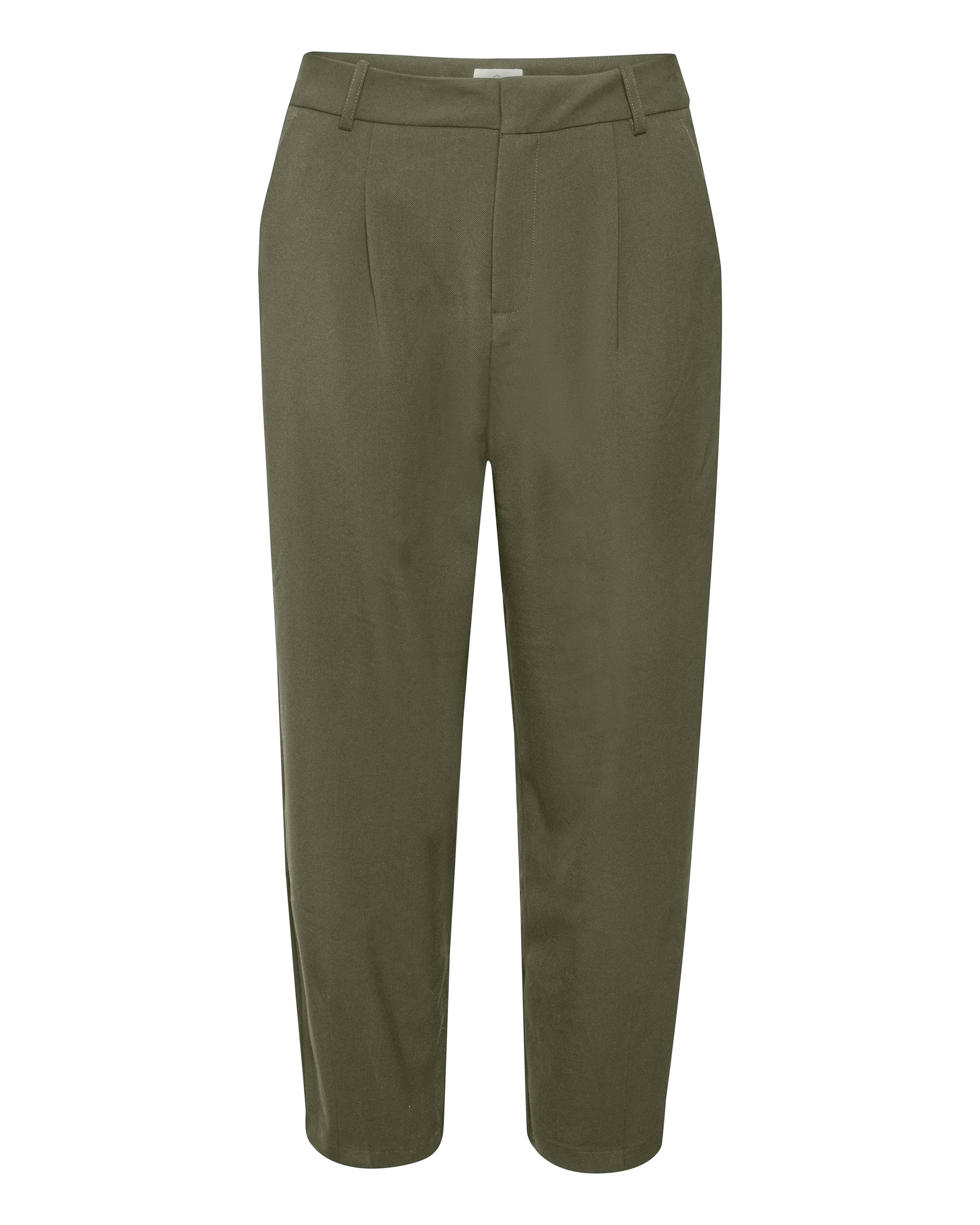 Kaffe Παντελόνι πλισέ 'Merle' σε πράσινο: μπροστά