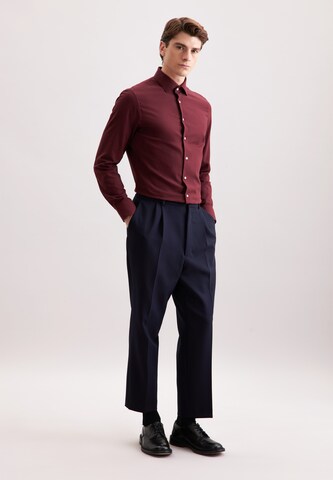 SEIDENSTICKER Slim fit Business shirt ' Schwarze Rose ' in Red
