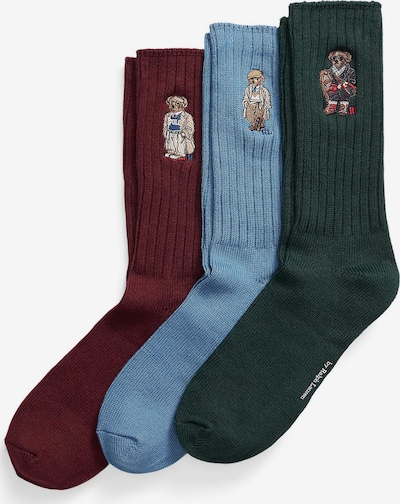 Polo Ralph Lauren Čarape u nebesko plava / tamno zelena / merlot, Pregled proizvoda