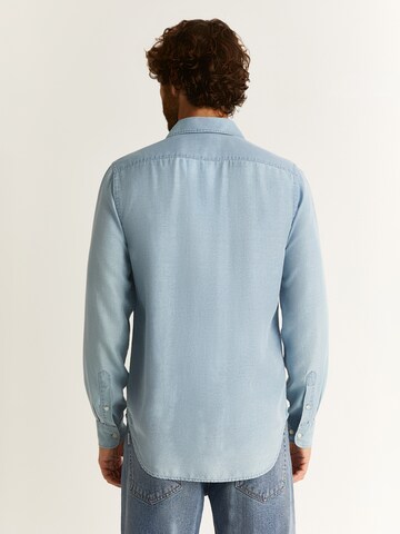 Scalpers Regular fit Overhemd 'Lagoon K' in Blauw