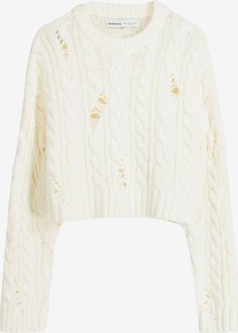 Pull-over Bershka en beige : devant