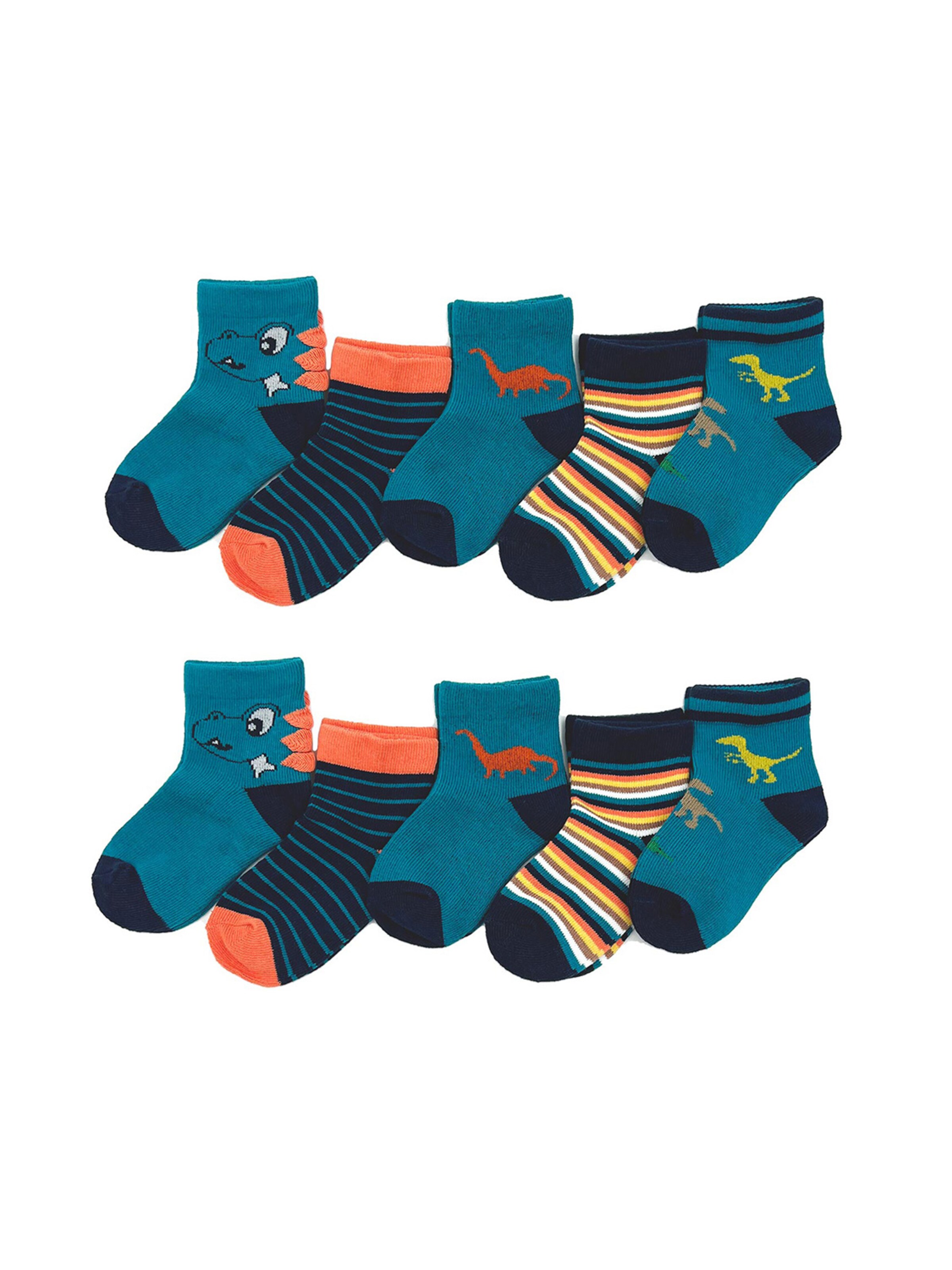Vivi Idee Socks 'Dino' in Green: front