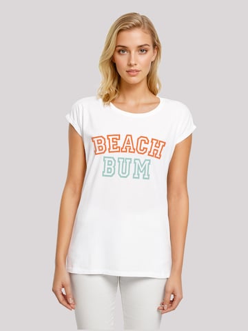 F4NT4STIC Shirt 'Beach Bum' in Wit: voorkant