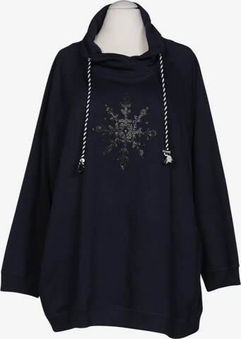 Ulla Popken Sweatshirt & Zip-Up Hoodie in 9XL in Blue: front