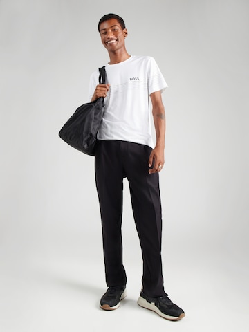 T-Shirt fonctionnel 'Check TOC' BOSS en blanc