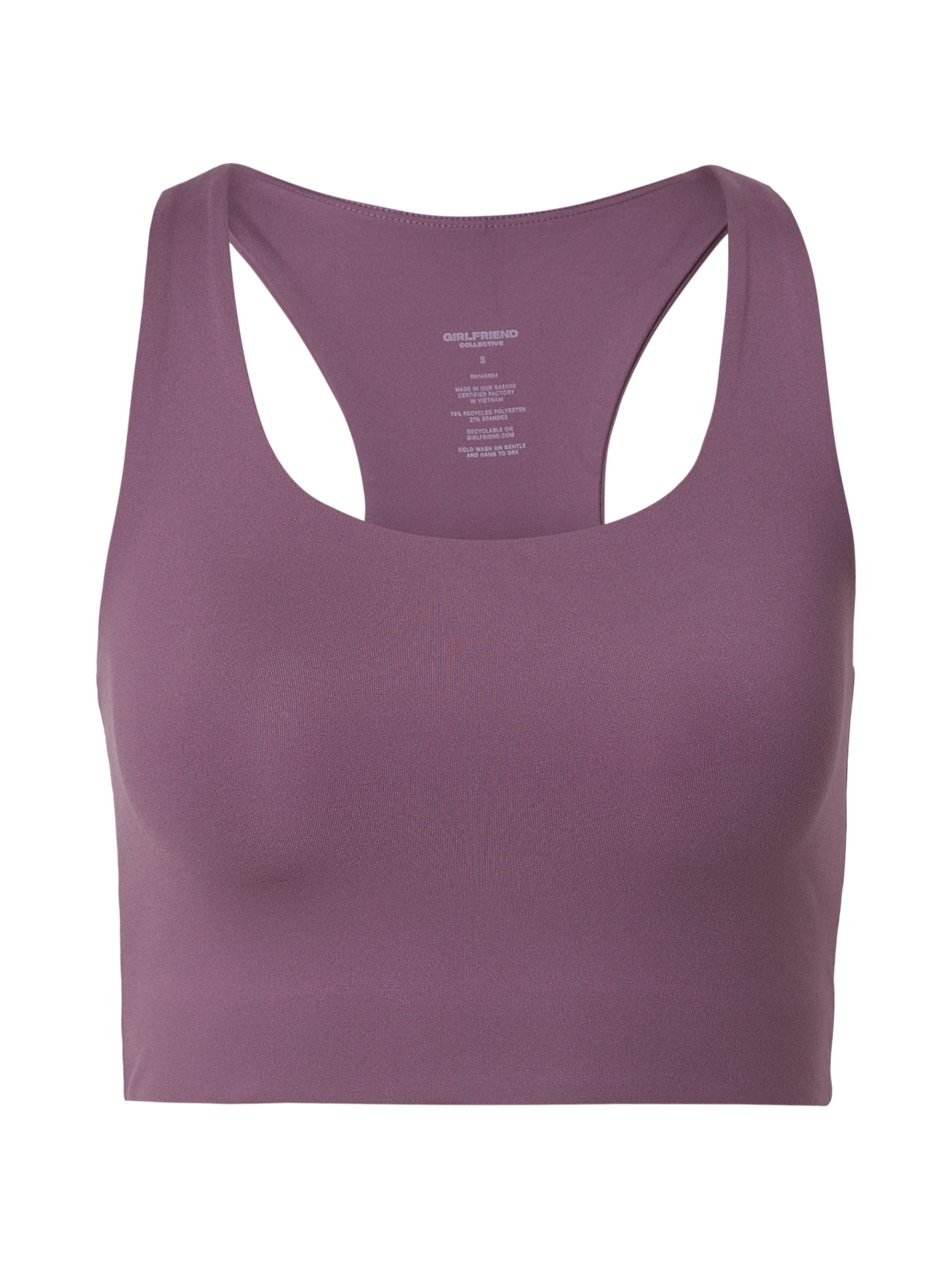 Girlfriend Collective Biustonosz sportowy 'Paloma' w kolorze fioletowy: przód