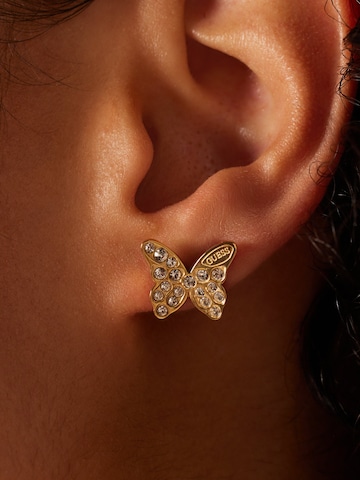 Boucles d'oreilles GUESS en or : devant