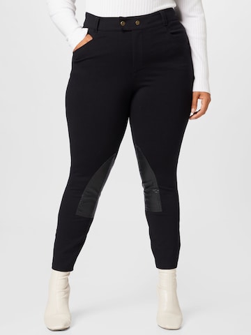 Lauren Ralph Lauren Plus Skinny Broek 'AMALTHEA' in Zwart: voorkant