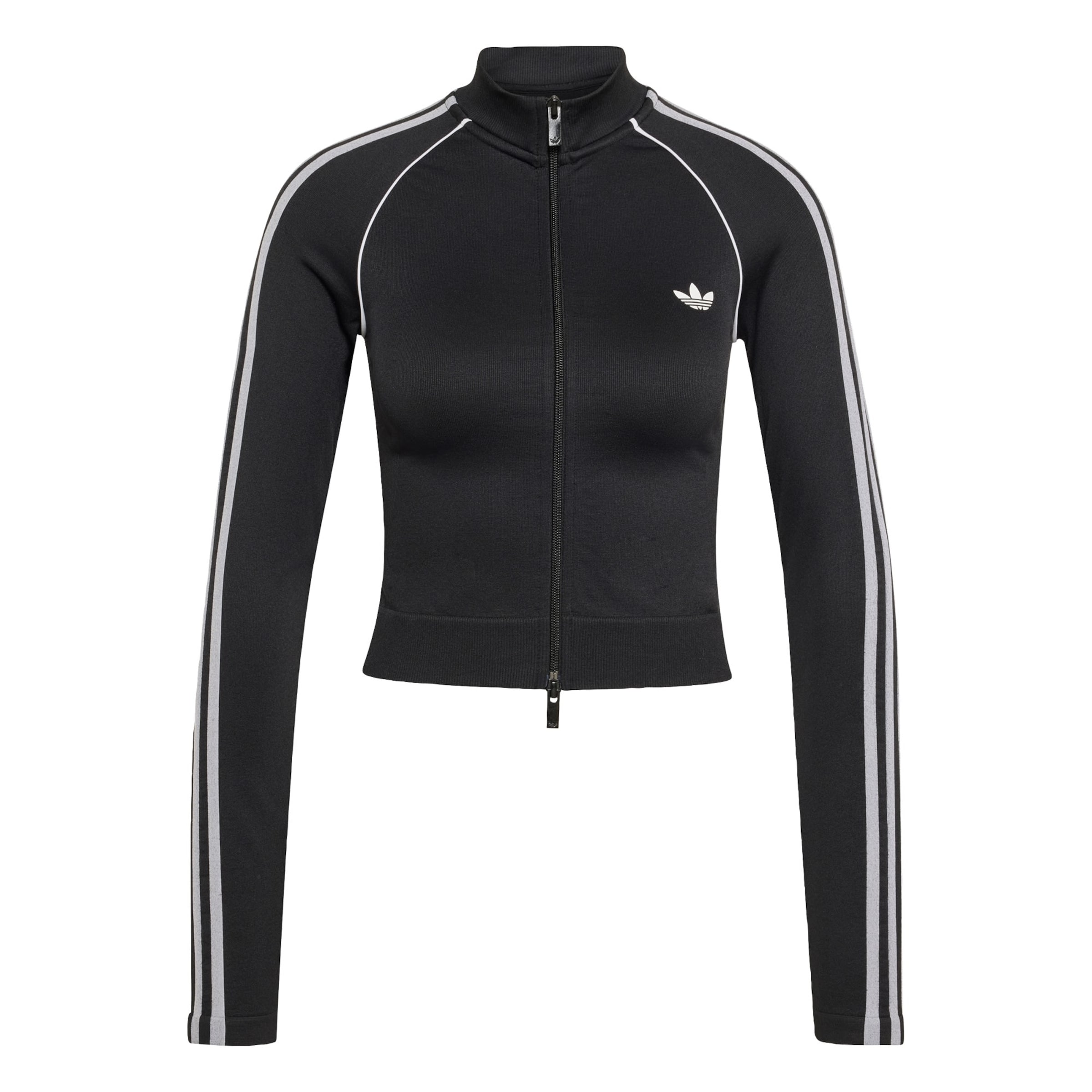 ADIDAS ORIGINALS - Sudadera con cremallera 'Essentials' en negro: frente