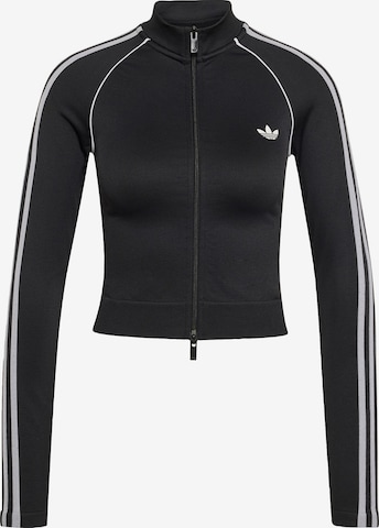 Veste de survêtement 'Essentials' ADIDAS ORIGINALS en noir : devant