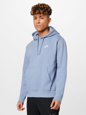 Nike Sportswear - Regular Fit Sweatshirt 'Club Fleece' em azul: frente