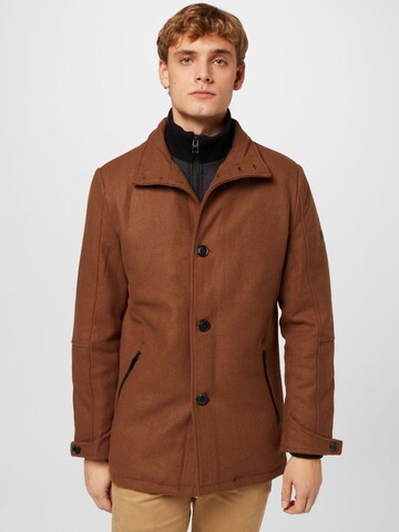 INDICODE JEANS Övergångsjacka 'Clark' i beige: framsida