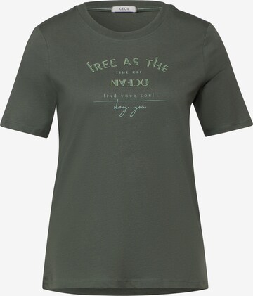 CECIL Shirt 'Wording' in Green: front