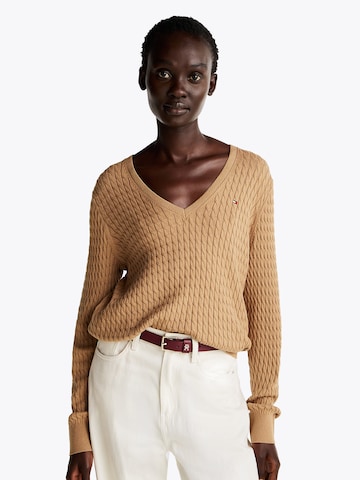 TOMMY HILFIGER Sweater in Brown: front