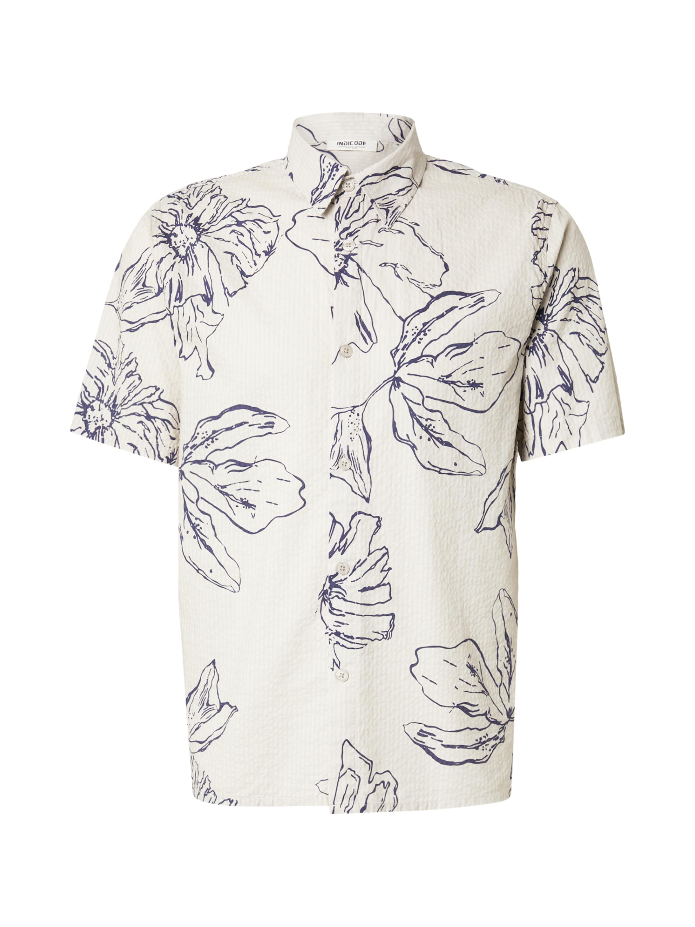 Coupe regular Chemise 'INGarden' INDICODE JEANS en gris : devant