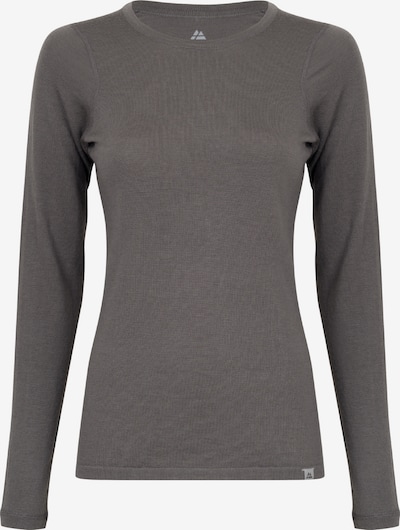 DANISH ENDURANCE Funktionsshirt 'Women's Merino Long Sleeved Shirt' in braun / grau, Produktansicht