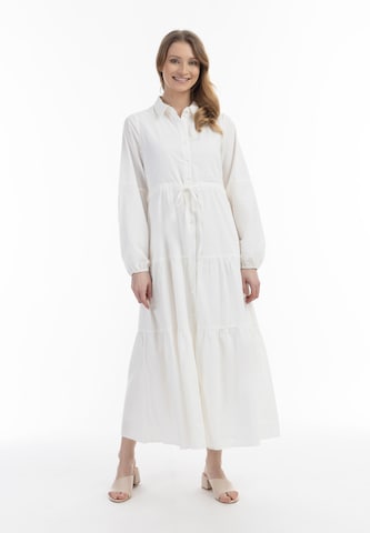 usha WHITE LABEL Skjortklänning i vit