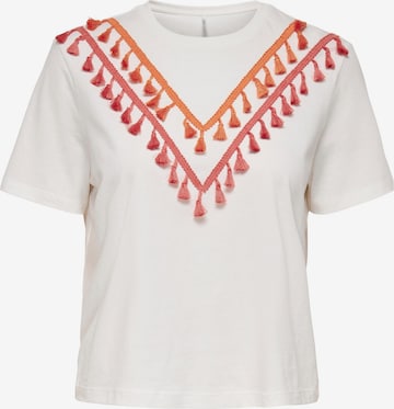 T-shirt 'FILIPPA' ONLY en blanc : devant