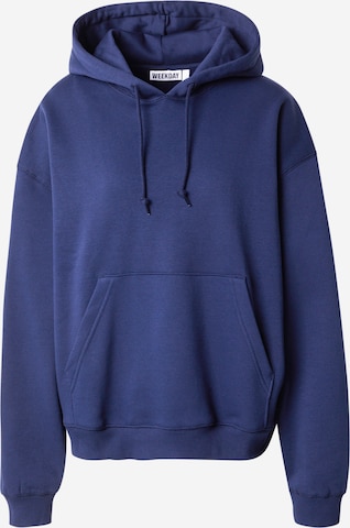 Sweat-shirt WEEKDAY en bleu : devant
