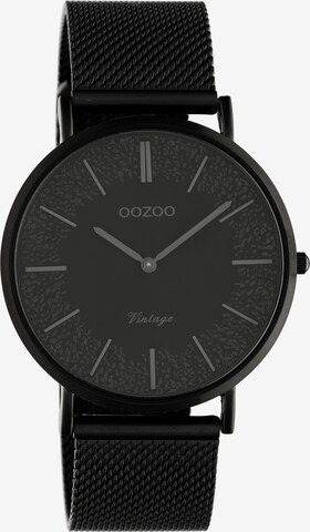 OOZOO Analog Watch in Black: front