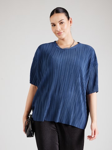 Camicia da donna di ONLY Carmakoma in blu: frontale