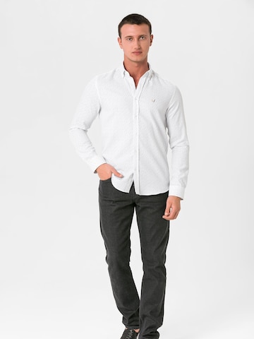 By Diess Collection Slim fit Πουκάμισο 'OXFORD' σε λευκό