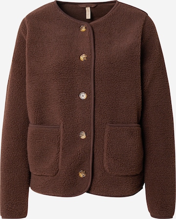 Soyaconcept Gebreid vest 'ONYX' in Bruin: voorkant