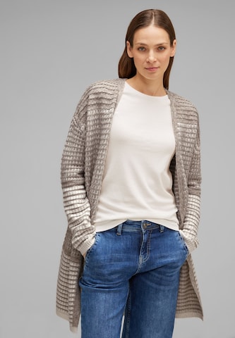 STREET ONE Knit Cardigan in Brown: front