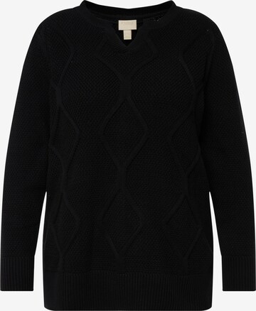 Pull-over Ulla Popken en noir : devant