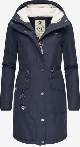 Ragwear Winter Coat 'Reloved Intl.' in Blue: front