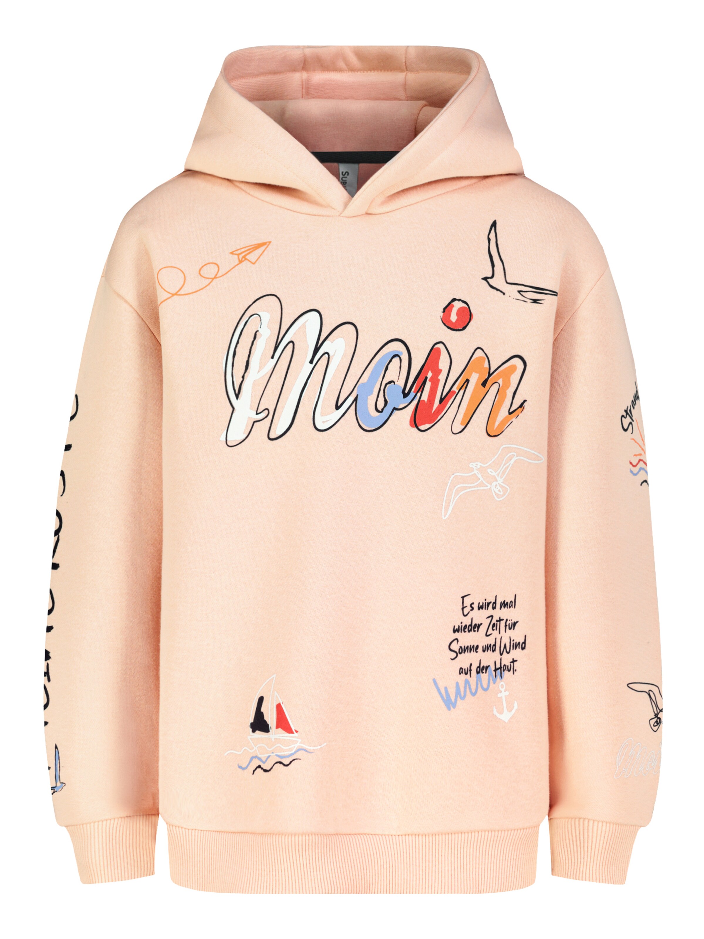 Sublevel Sweatshirt 'Moin' in Orange: Vorderseite