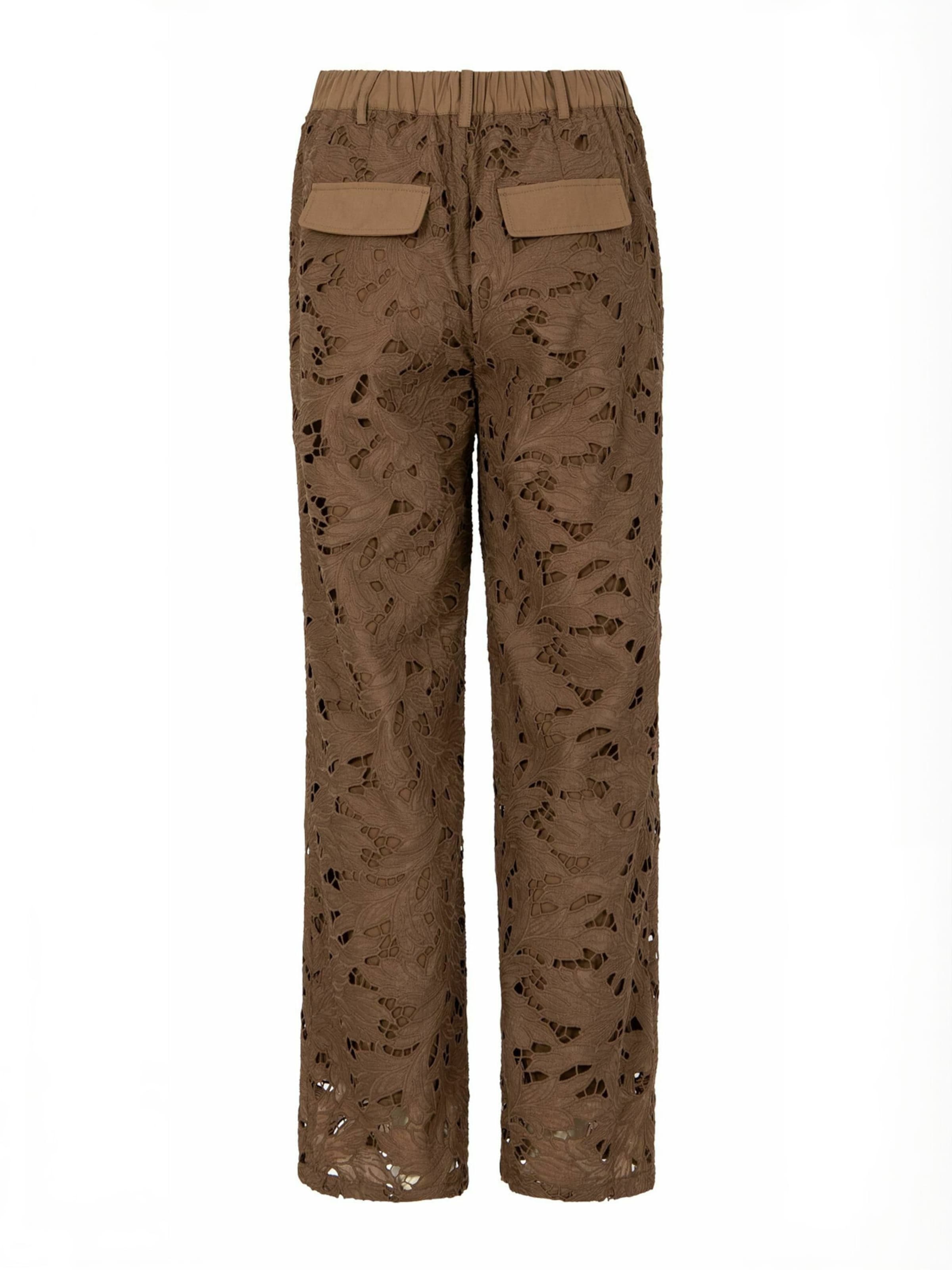Coster Copenhagen Regular Trousers ' Lace ' in Brown