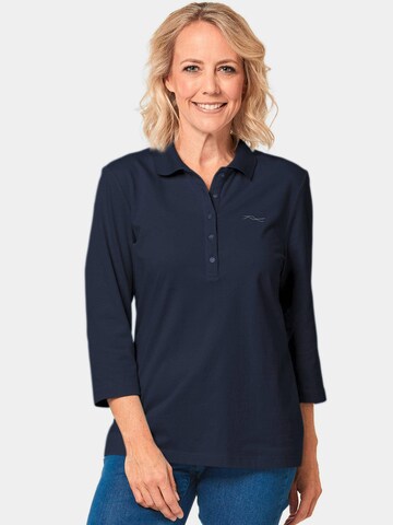 Goldner Shirt in Blau: Vorderseite