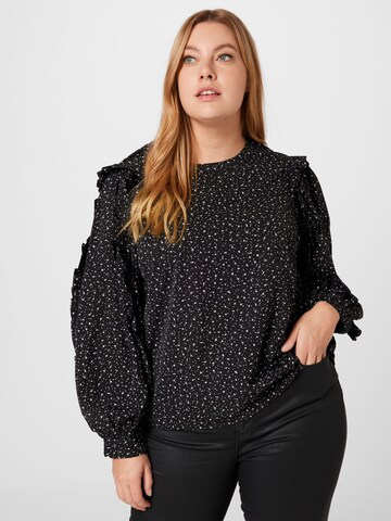 Selected Femme Curve Bluse 'Jonna' i sort: forside