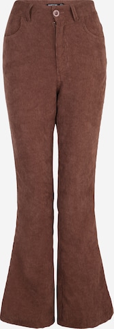 évasé Pantalon Nasty Gal Petite en marron : devant