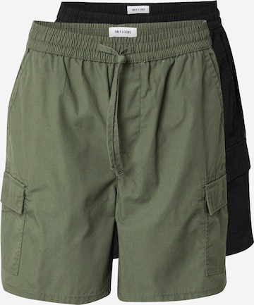Pantaloni cargo 'ONSKAL' di Only & Sons in verde: frontale