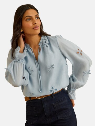 love & roses Bluza | modra barva: sprednja stran