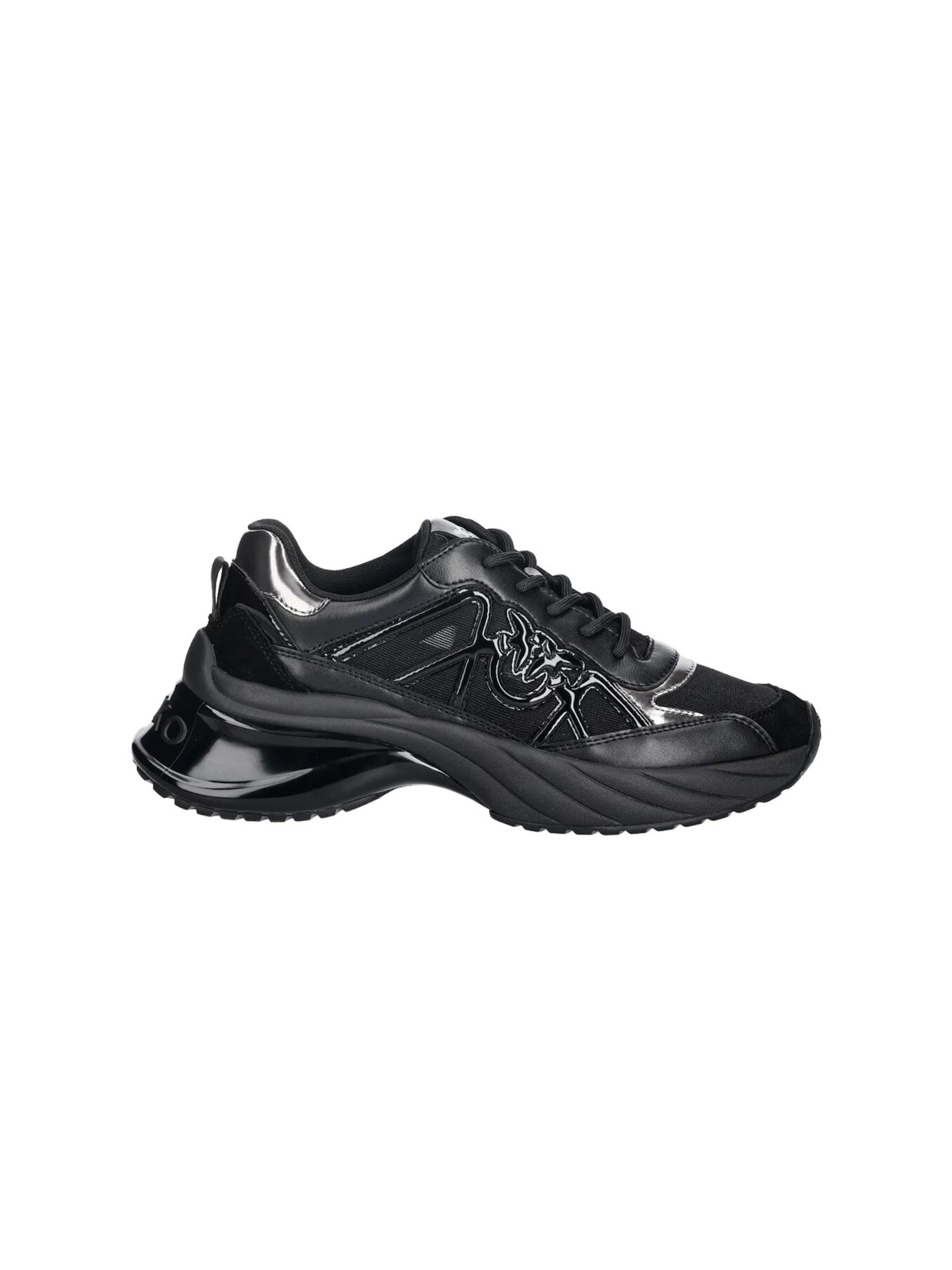 PINKO - Zapatillas deportivas bajas 'Ariel 33 - Sneaker Calf Leather/Net/Cow Suede' en negro