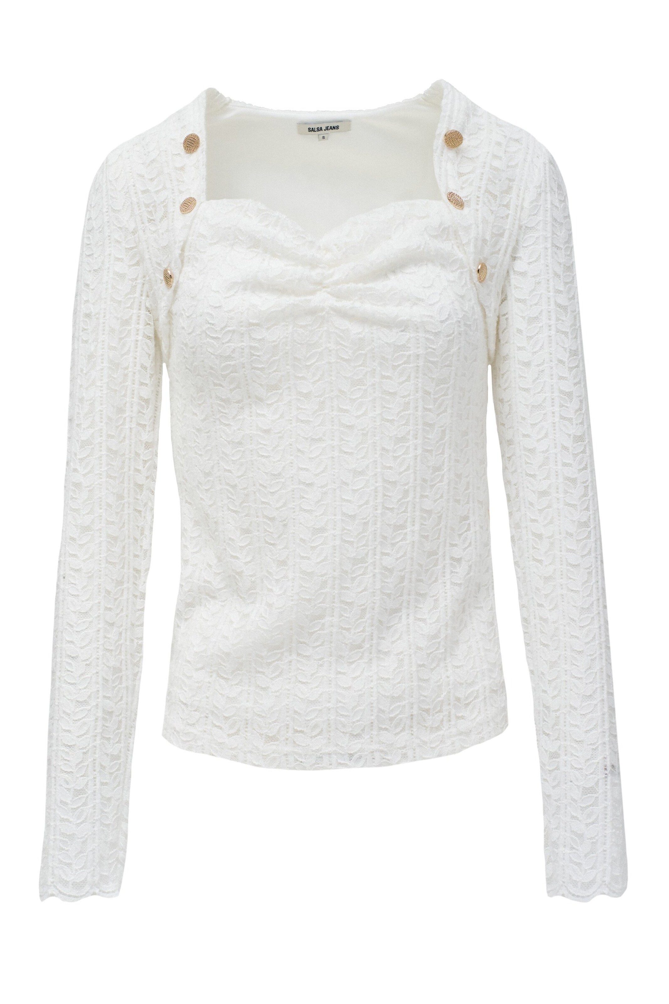 Salsa Jeans Trui in Wit: voorkant