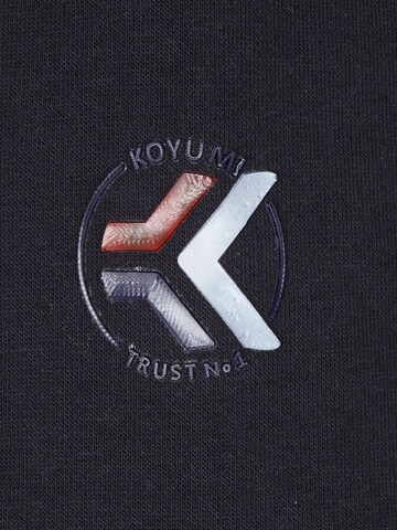 Koyumi Sweatshirt 'Oversize Hoodie mit hohem Kragen – Schwerer 3-Faden Stoff - Break your Neck' in Blue