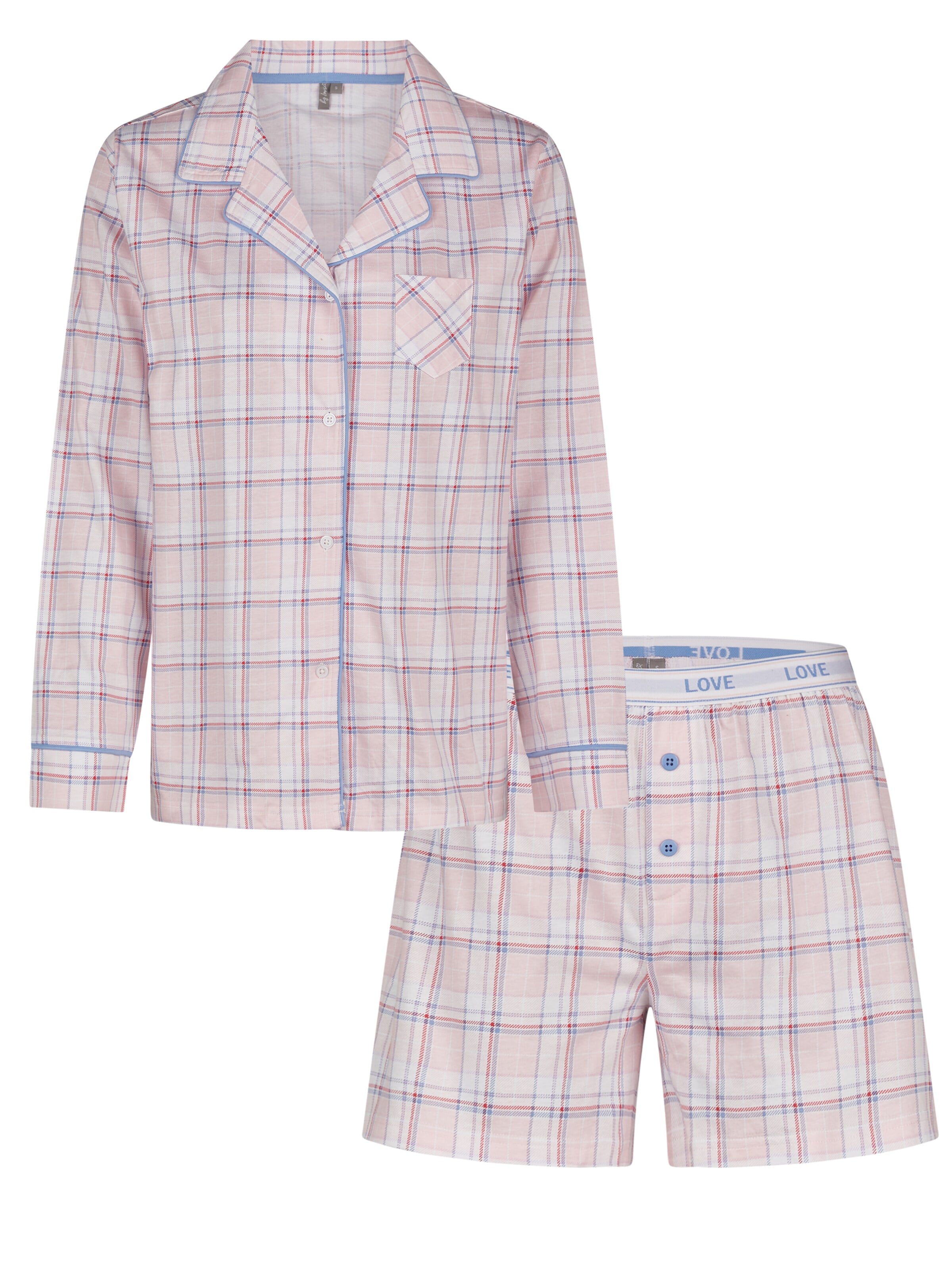 By Louise Korte pyjama in Roze: voorkant