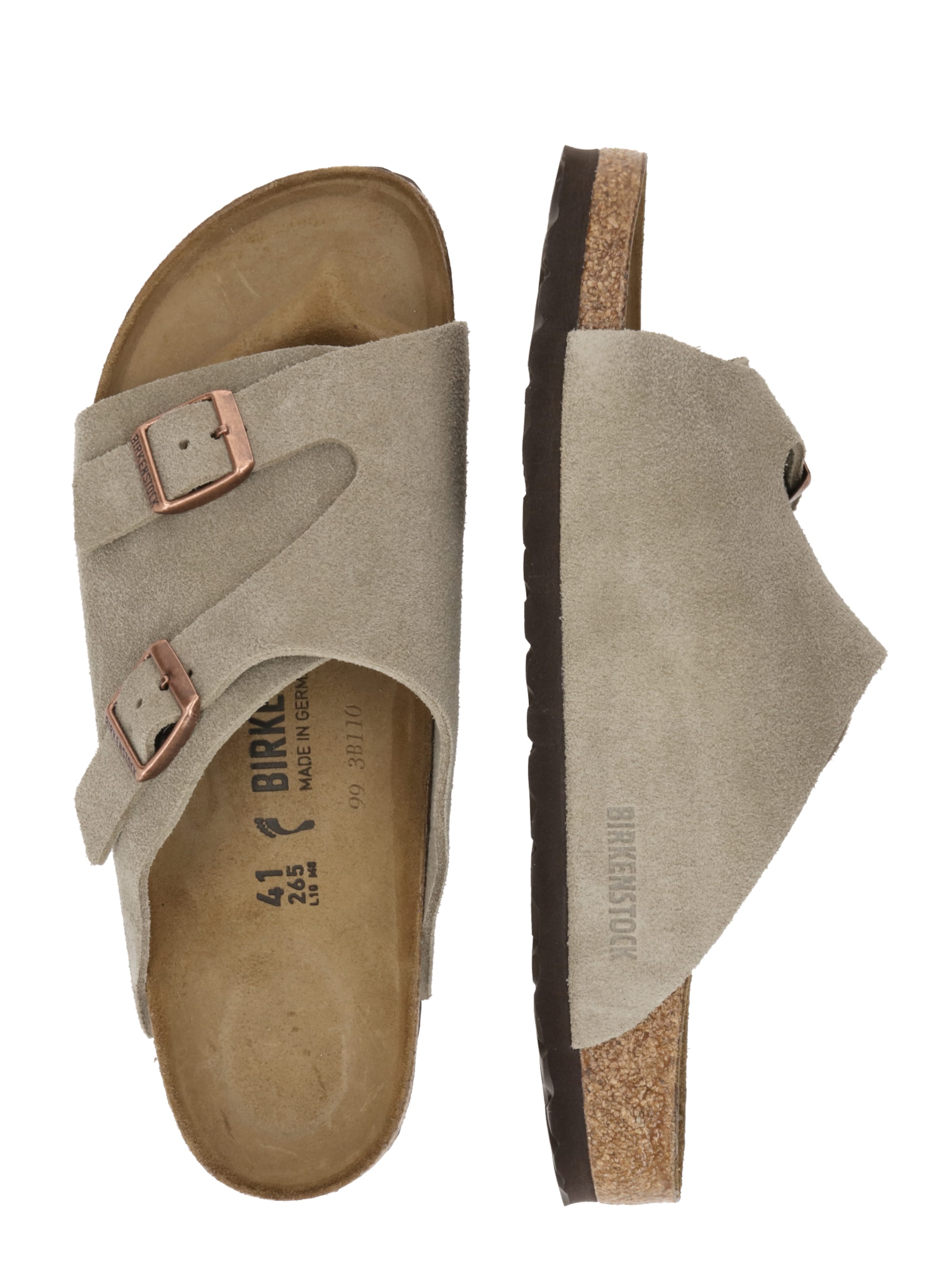 BIRKENSTOCK Pantolette 'Zürich' in Grau