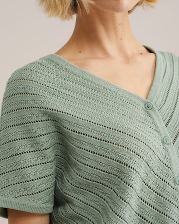 WE Fashion Knit cardigan in Green