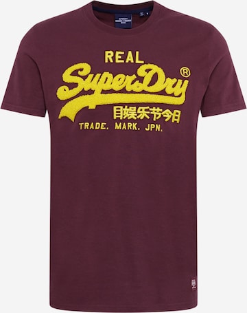 Superdry T-Shirt 'Chenille' in Rot: predná strana