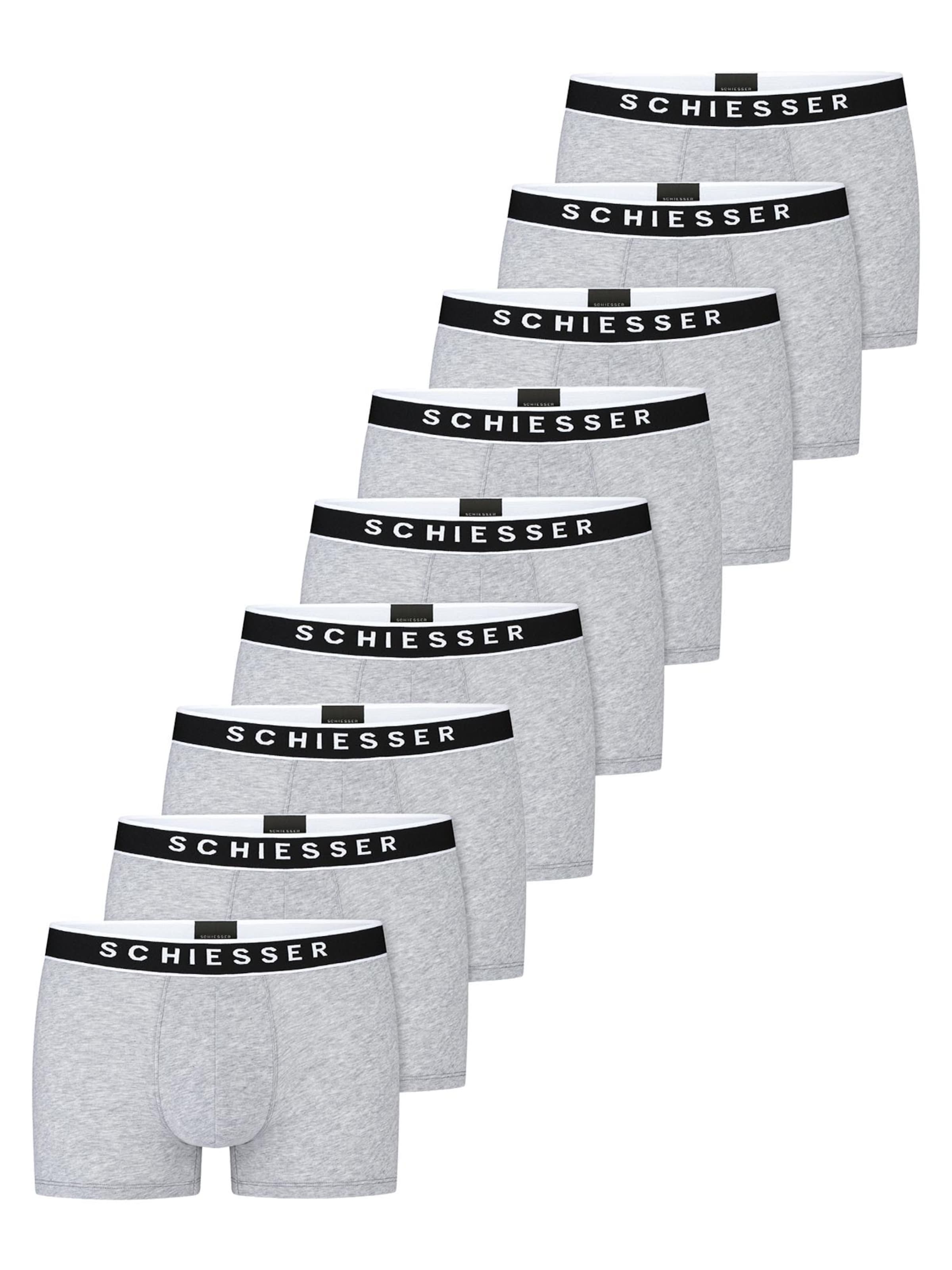 SCHIESSER Boxershorts '95/5 Organic Cotton' in Grijs: voorkant