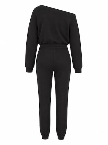 Mowi Fit Joggingpak 'Off-Shoulder Joggingpak' in Zwart