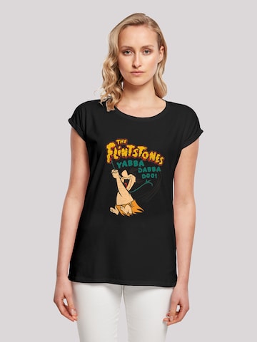 T-shirt 'Fred Yabba Dabba Doo' F4NT4STIC en noir : devant